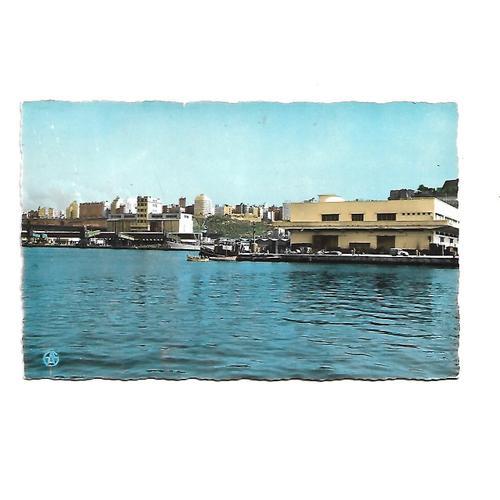 Oran Algrie Les Quais Et Le Boulevard Front De Mer Couleur crite Avec Timbre En 1960