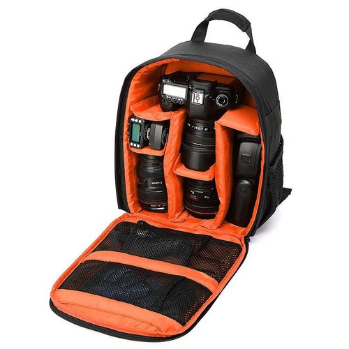 Orange Multi-fonctionnel Camra Extrieure Sac  Dos Vido Numrique paule Camra Sac tanche Camra Photo Sac Cas pour DSLR 