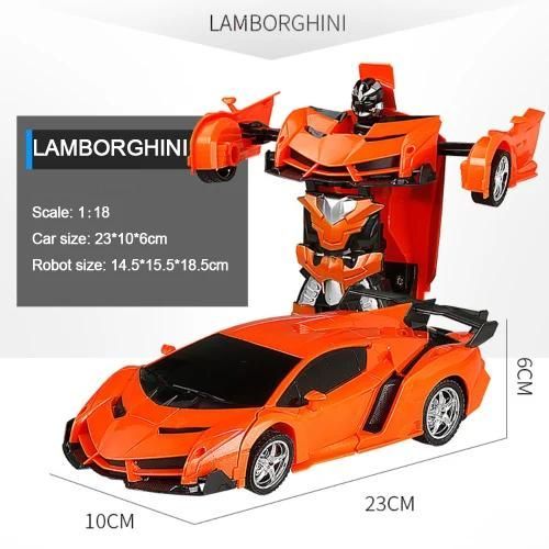 Orange - Transformateur 2 en 1 RC, Robot de Transformation de conduite de voiture, Modles de voitures tlcommandes, Jouet de combat RC, Cadeau de nouvel an