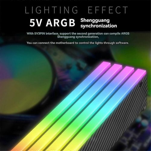 Ordinateur ARGB Module de mmoire Dissipateur Shim Couvercle Ondul Amlior Refroidissement DDR3 DDR4 DDR5 PC RAM Refroidisseur Radiateur Armor Noir