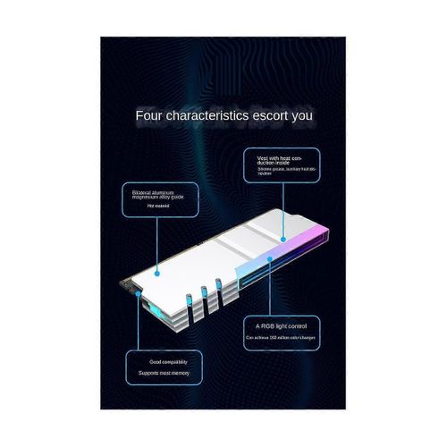 Ordinateur DDR4 DDR5 5V ARGB Sync Mmoire Radiateur PC RGB Color RAM Dissipateur Thermique Refroidisseur Cale De Refroidissement Ar