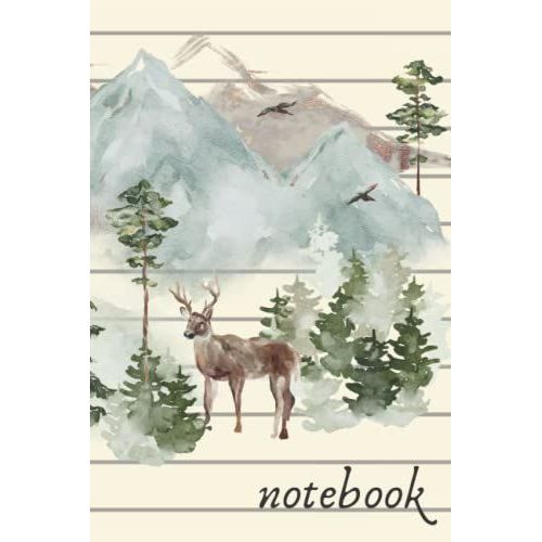 Organic Winterland Compact Softcover Lay-Flat Notebook, 6