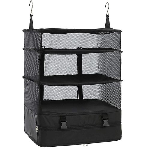 Organisateur de Bagages de Voyage Portable TagRes de Voyage Sac Valise Emballage Carr Pliable Penderie Sac de Rangement
