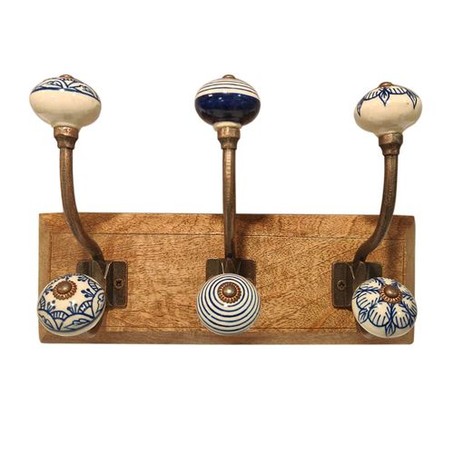 Origen Home Decor Percha 3 Pomos Percheros Marrn 20x31x11cm Vintage Metal Decorativo<Br /><Br />