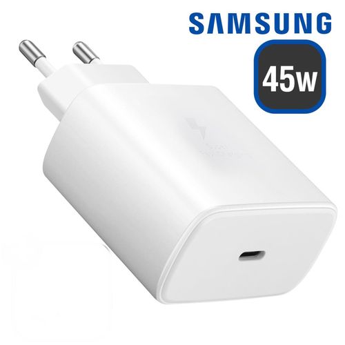 Original 45W Chargeur Secteur USB-C Blanc Prise de Courant Adaptateur Type-C Charge Fast Charging Ultra Rapide Origine Pour Tablette Samsung Galaxy Tab S10+ Plus / Tab S10 Ultra