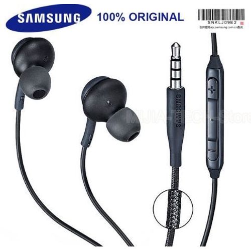 Original Ecouteurs Samsung Akg Oreillette filaire Prise Jack Casque Noir Kit Pieton Main Libre Origine Pour Galaxy Xcover7 / Tab Active5 / A15 / A15 5G / A25 Noir