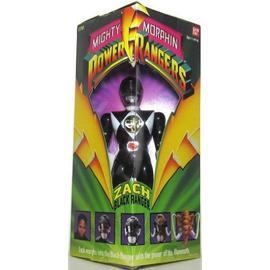1993 Bandai Original Mighty Morphin Power Rangers ZACH Black Ranger 8 Action Figure