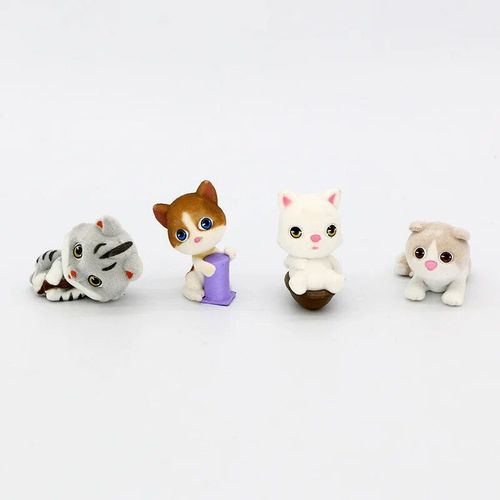Ornements Chat Mignon Floqu Multi-Styles,Mini Ornements Cratifs Cadeau D'anniversaire Pour Fille - Type Different 3pcs