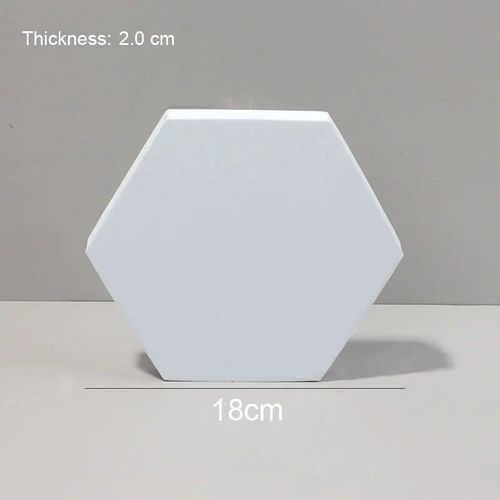 Ornements de fond de prise de vue de cube 3D blanc,accessoires de photographie de studio photo,accessoires de pose de bijoux cosmtiques - Type 18 x 2 cm