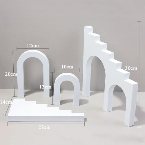 Ornements de fond de prise de vue de cube 3D blanc,accessoires de photographie de studio photo,accessoires de pose de bijoux cosmtiques - Type 30 x 30 cm Set No.1