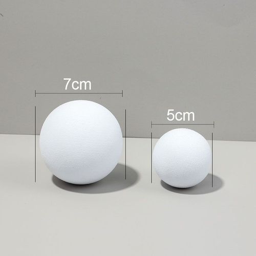 Ornements de fond de prise de vue de cube 3D blanc,accessoires de photographie de studio photo,accessoires de pose de bijoux cosmtiques - Type ball 2 pcs