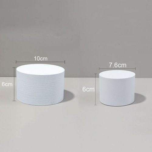 Ornements de fond de prise de vue de cube 3D blanc,accessoires de photographie de studio photo,accessoires de pose de bijoux cosmtiques - Type column 2 pcs