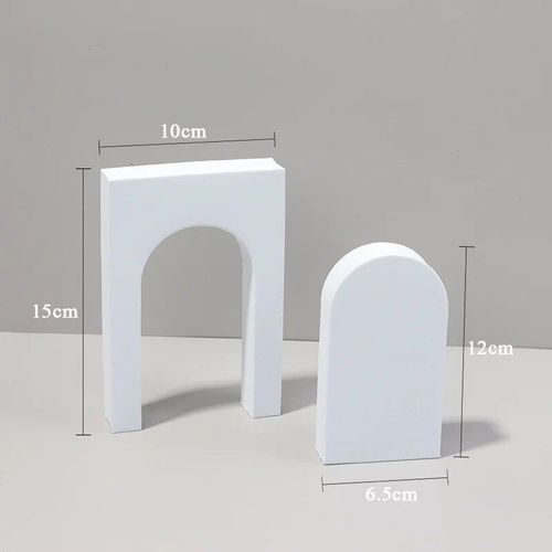 Ornements de fond de prise de vue de cube 3D blanc,accessoires de photographie de studio photo,accessoires de pose de bijoux cosmtiques - Type door 2 pcs