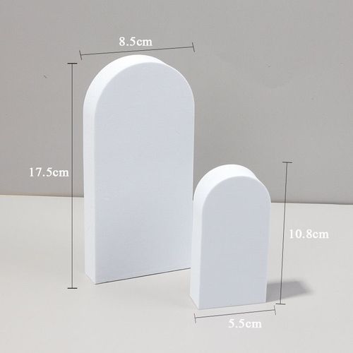 Ornements de fond de prise de vue de cube 3D blanc,accessoires de photographie de studio photo,accessoires de pose de bijoux cosmtiques - Type hole 2 pcs