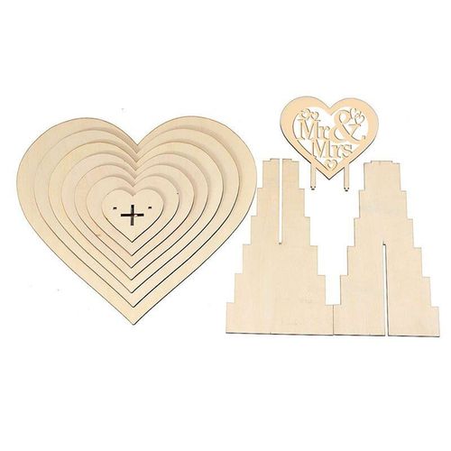 Ornements De Mariage En Bois En Forme De CUr, Cadre  Chocolat D'amour, Prsentation De Bonbons, Support  Desserts Pour Cupcakes, Mr & Mrs