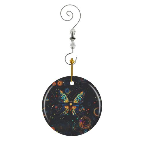 Ornements De Nol Futur Papillon. Modle Sans Couture En Cramique Avec Crochet Et Cristal Dcorations Souvenirs Pendentif Dcoratif Pour Voiture