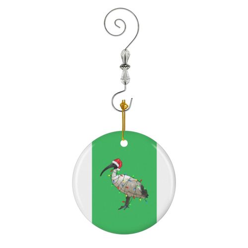 Ornements De Nol Poulet Extra Festif En Cramique Avec Crochet Et Cristal- Dcorations Pour Sapin De Nol, Souvenirs