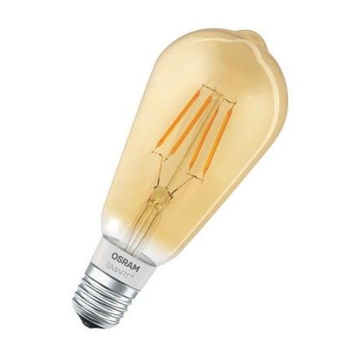 Osram Smart + Filament Edison Ampoule Intelligente Bluetooth; Osram Smart + Filament Edison, Ampoule Intelligente, Bluetooth, E27, Blanc Chaud, 2500 K, 600 Lm