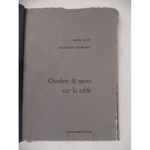 Osselets Et Mots Sur La Table - Marie Huot / Jacqueline Blewanus - ditions Jacques Bremond - 2014 - 45 Pages - 18,5 X 26 Cm - Reli   