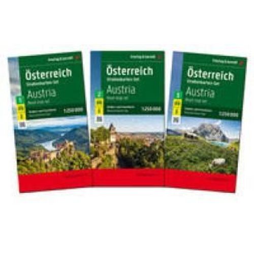 sterreich, Straenkarten-Set 1:250.000, Freytag & Berndt    Format Carte Plan 