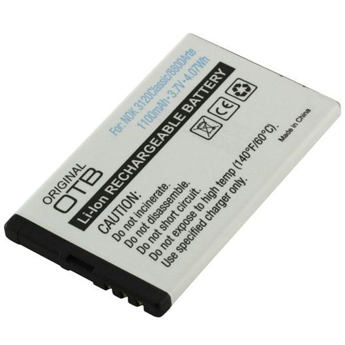 Otb - Batterie 1100mah 3,7 Volt Li Ion Nokia 500 3120 5530 5530 Xpressmusic Illuvial 6216 Classic 6600 6600i Slide 8800 Arte 8800 Saphire 8800 Carbon Asha 300 C5-03 C5-05 C5-06 E66 E75 Bl-4u Bl4u