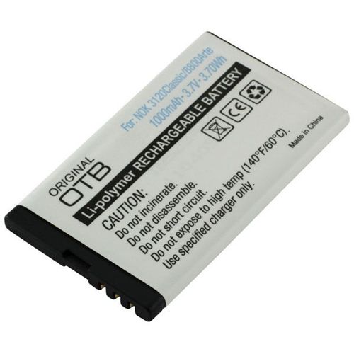 Otb - Batterie 3,7 Volt Li-Polymere Nokia 500 3120 5530 5530 Xpressmusic Illuvial 6216 Classic 6600 6600i Slide 8800 Arte 8800 Saphire 8800 Carbon Asha 300 C5-03 C5-05 C5-06 E66 E75 Bl-4u Bl4u