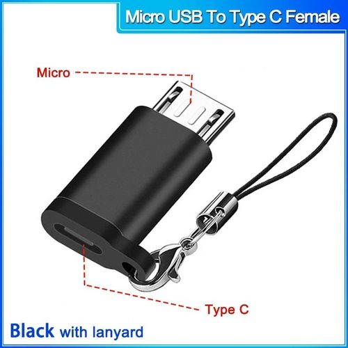 Otg-Convertisseur De Cble De Type C Vers Micro Procureur,Adaptateur De Type C Vers Usb 3.0,Macbookpro,Xiaomi,Samsung,Cble De Charge De Tlphone,Chargeur - Type Micrototypec F Black