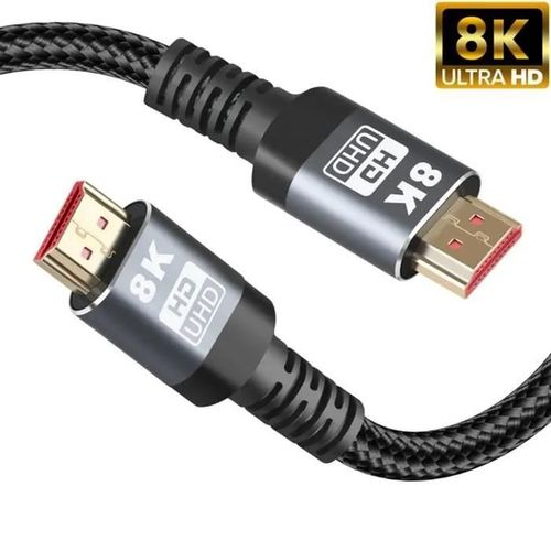 Ototon 1.5M Cble HDMI 2.1 8K 60Hz 4K 120Hz Dolby Vision High Speed 48 Gbps par Ethernet Supporte 3D eARC HDR Dynamique VRR - 1.5M