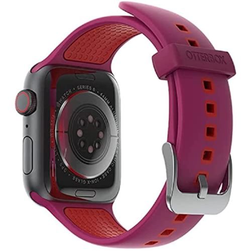 Otterbox - Bracelet Pour Montre Intelligente - Vrification Du Pouls (Rose Fonc/Rouge) - Pour Apple Watch Herms Series 9, Series 10, Series 8, Series 9, Ultra, Ultra 2