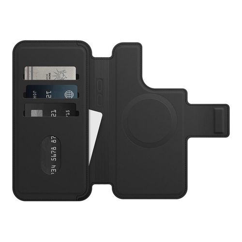 Otterbox - tui  Rabat Pour Tlphone Portable - Compatibilit Avec Magsafe - Cuir Synthtique - Noir Ombr - Pour Apple Iphone 14 Pro Max