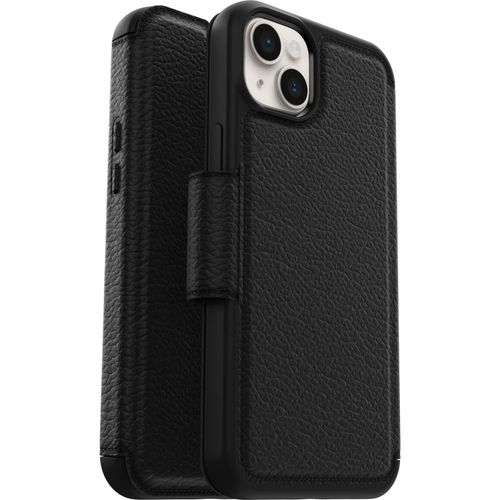 Otterbox Strada Series - tui  Rabat Pour Tlphone Portable - Compatibilit Avec Magsafe - Polycarbonate, Loquet Mtallique, Cuir Vritable - Ombre - Pour Apple Iphone 14 Plus