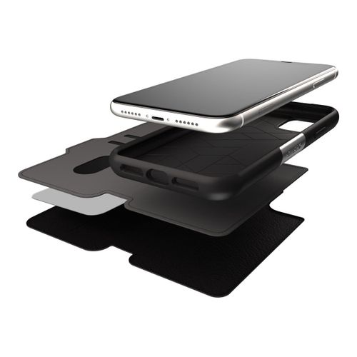 Otterbox Strada Series - tui  Rabat Pour Tlphone Portable - Cuir, Polycarbonate - Noir Ombr - Pour Apple Iphone 11