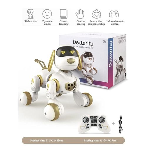 Ou - Robot lectronique intelligent RC pour animaux de compagnie, chien, geste, induction, commande vocale, musique, danse, jouet ducatif prcoce pour garon, cadeau, nouveau