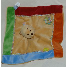 Doudou plat noeuds Winnie l'ourson jaune rouge bleu Disney Baby Ours Plat Se Doudou plat noeuds Winnie l'ourson jaune rouge bleu Disney Baby Ours Plat Se