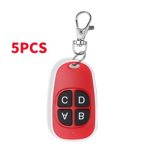 Ouvre-Porte De Garage lectrique Sans Fil, Tlcommande 433mhz, Duplicateur De Tlcommande, Contrleur De Code De Clonage, 10/5 Pices-5pcs Rouge