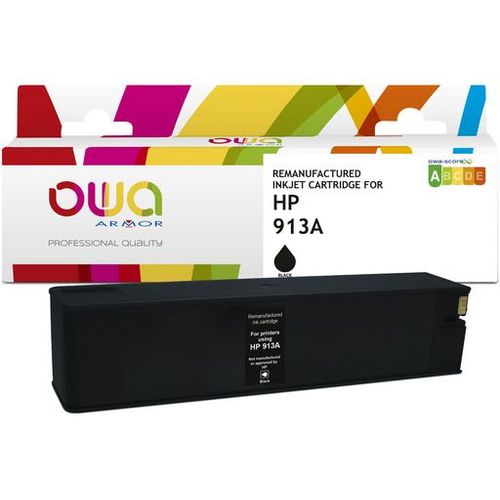 Owa - 73 Ml - Noir - Compatible - Bote - Remanufactur - Cartouche D'encre (Alternative Pour : Hp 913a) - Pour Hp Pagewide 352, 377, Mfp 377; Pagewide Pro 452, 477, 552, 577, Mfp 477