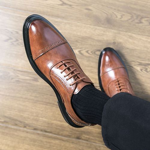 Oxfords Golden Sapling Pour Hommes,Chaussures Provoqu En Cuir Pour Hommes,Appartements De Bureau,Chaussures D'affaires Dcontractes,Chaussures Formelles,Brogue Masculin,Mocassins lgants,Mode - 46