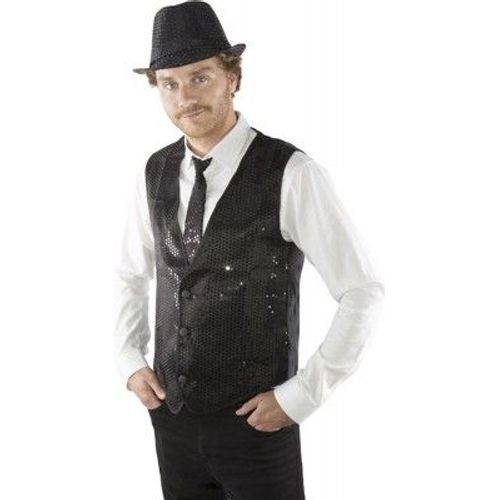 P'tit Clown Re16632 - Gilet Sans Manches Sequin Noir Taille M/L