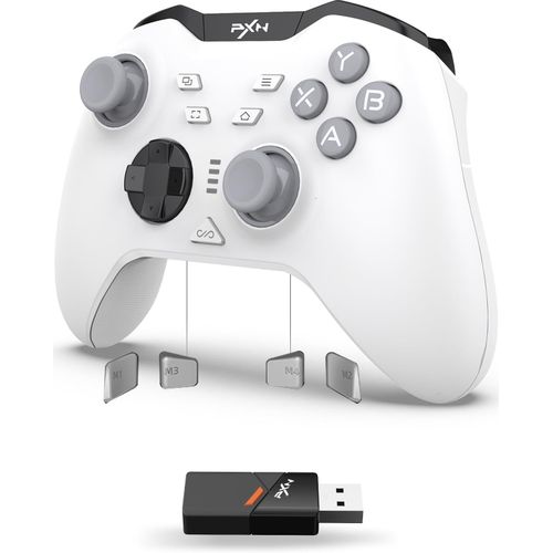 P5 Manette De Jeu Sans Fil 2025 - 1000hz, Joystick & Gchette  Effet Hall, 4 Boutons Macro, 3 Modes 2.4g/Bt/Sw, Turbo, App, 1000mah - Manette Pour Pc, Steam Deck, Switch, Android & Ios