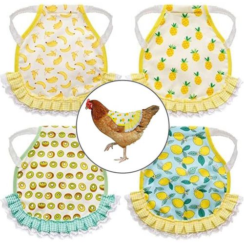 Pack 4 Selles De Poulet Poules Tablier Fruit Motif Aile Protecteur Arrire Avec lasticit Strap_Get It