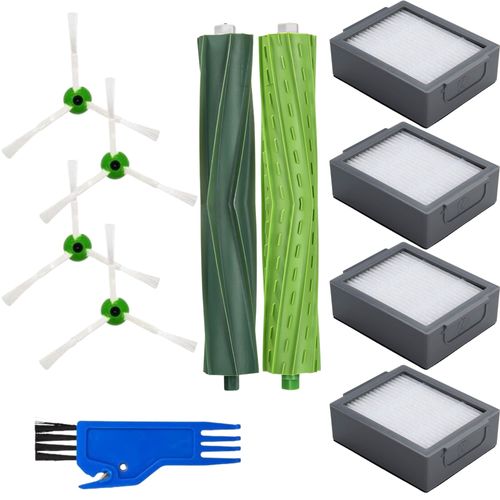 Pack accessoires pour iRobot Roomba j7+/j7/i8+/i8/i7+/i7/i6+/i6/i5+/i5/i4+/i4/i3+/i3/E5/E6/E7 Filtres/brosses latrales/rouleaux extracteurs Phonillico