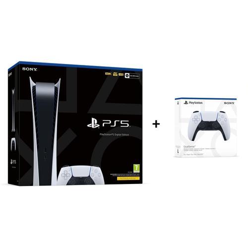 Pack Console Sony Playstation 5 Digital Edition + Manette Sony Dualsense Ps5