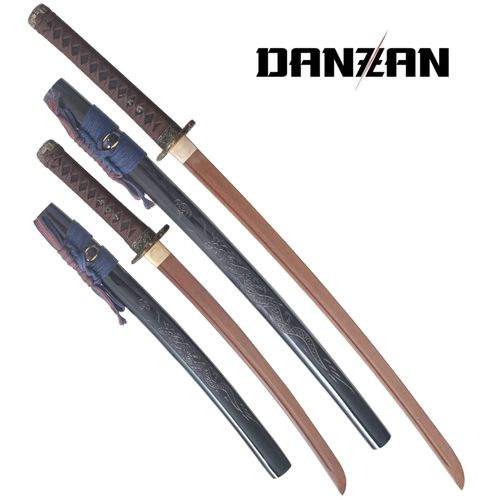 Pack Danzan Katana Et Wakizashi En Bois Katana Japonais Sabre Epee Katana Dragon Katana Japoanais