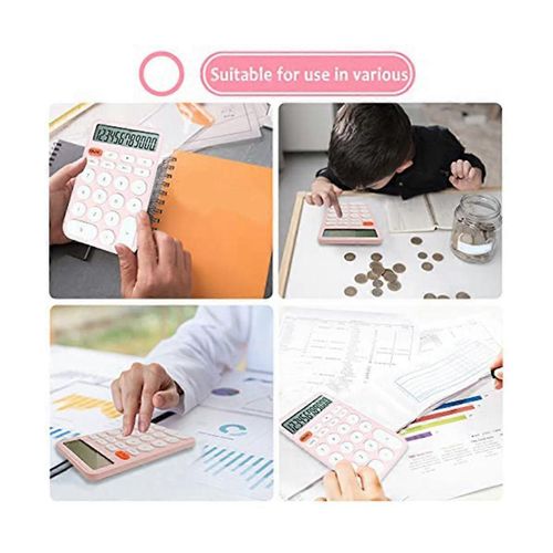 Pack De 2 Calculatrices De Base, Mini Calculatrices De Poche, Calculatrice De Bureau  12 Chiffres Pour Le Bureau, coliers Jaune