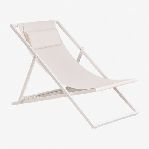 Pack De 2 Hamacs Pliants Avec Coussin En Acier Jensy Blanc