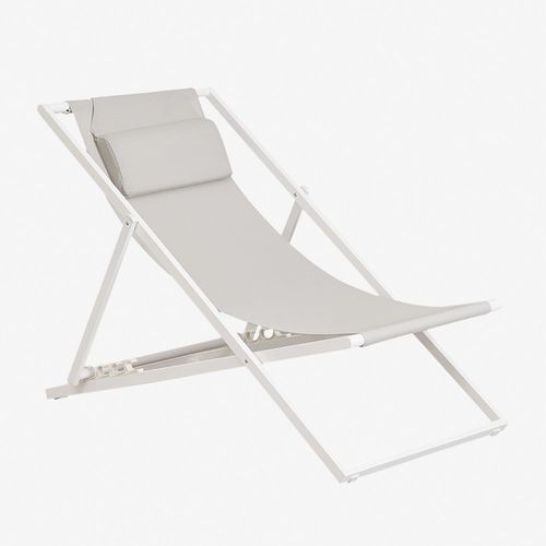 Pack De 2 Hamacs Pliants Avec Coussin En Acier Jensy Gris Clair