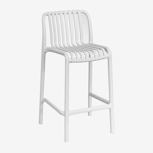 Pack De 2 Tabourets Hauts Empilables Wendell Gris Clair 65 Cm
