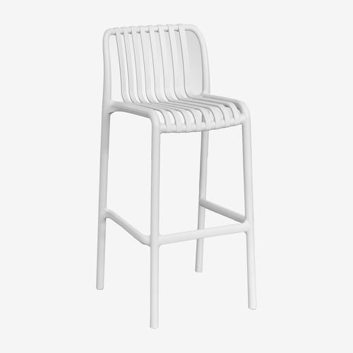 Pack De 2 Tabourets Hauts Empilables Wendell Gris Clair 77 Cm