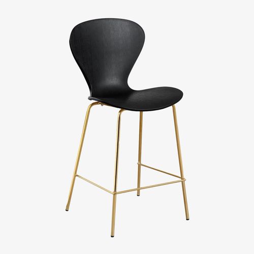Pack De 2 Tabourets Hauts Uit Noir Dor 66 Cm
