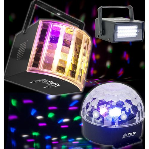 Pack de 3 effets de lumires  LEDS Stroboscope Astro et Derby - PARTY LIGHT & SOUND PARTY-3PACK